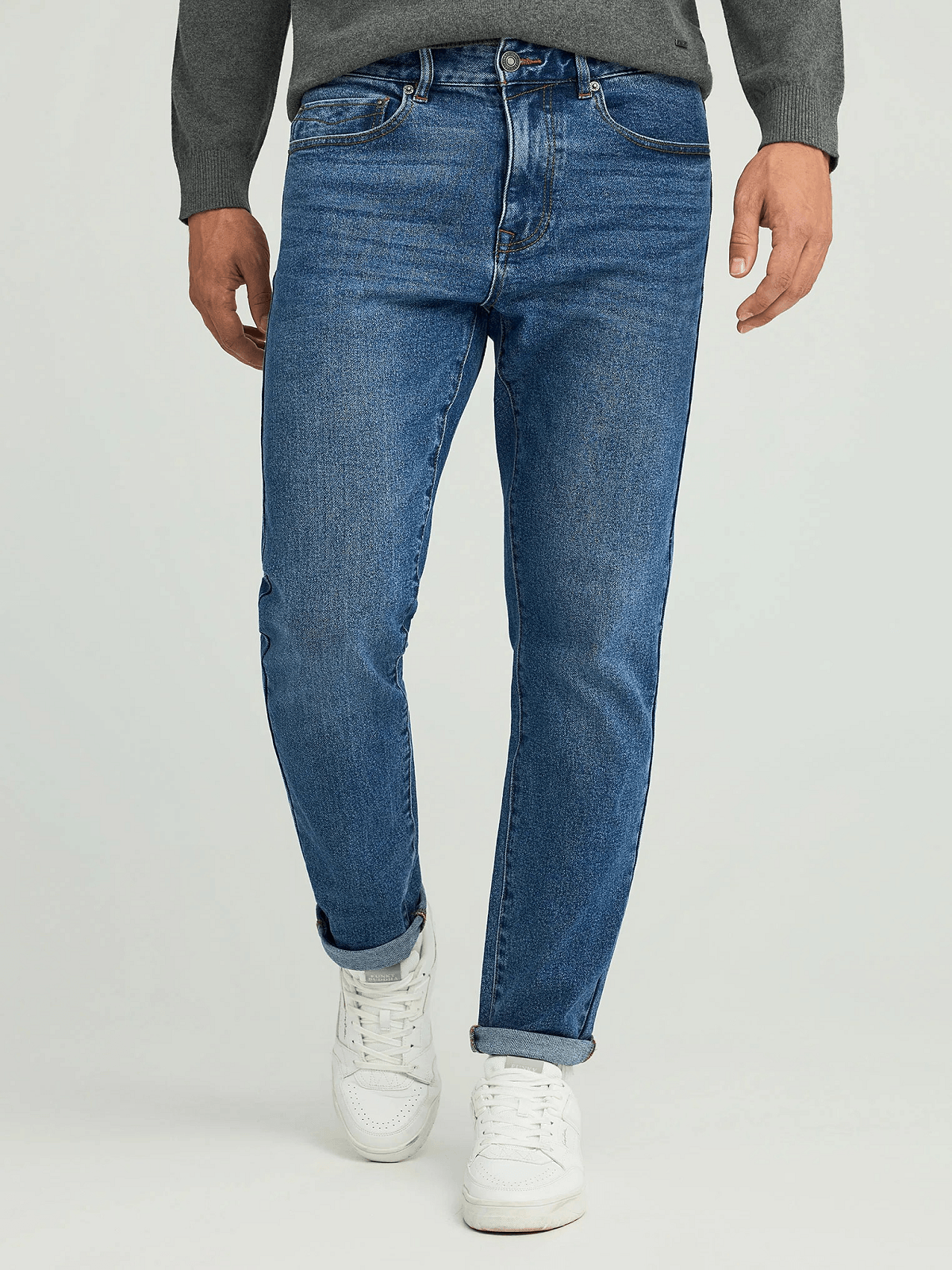 Slim tapered fit τζιν παντελόνι Funky Buddha μπλέ χρώμα