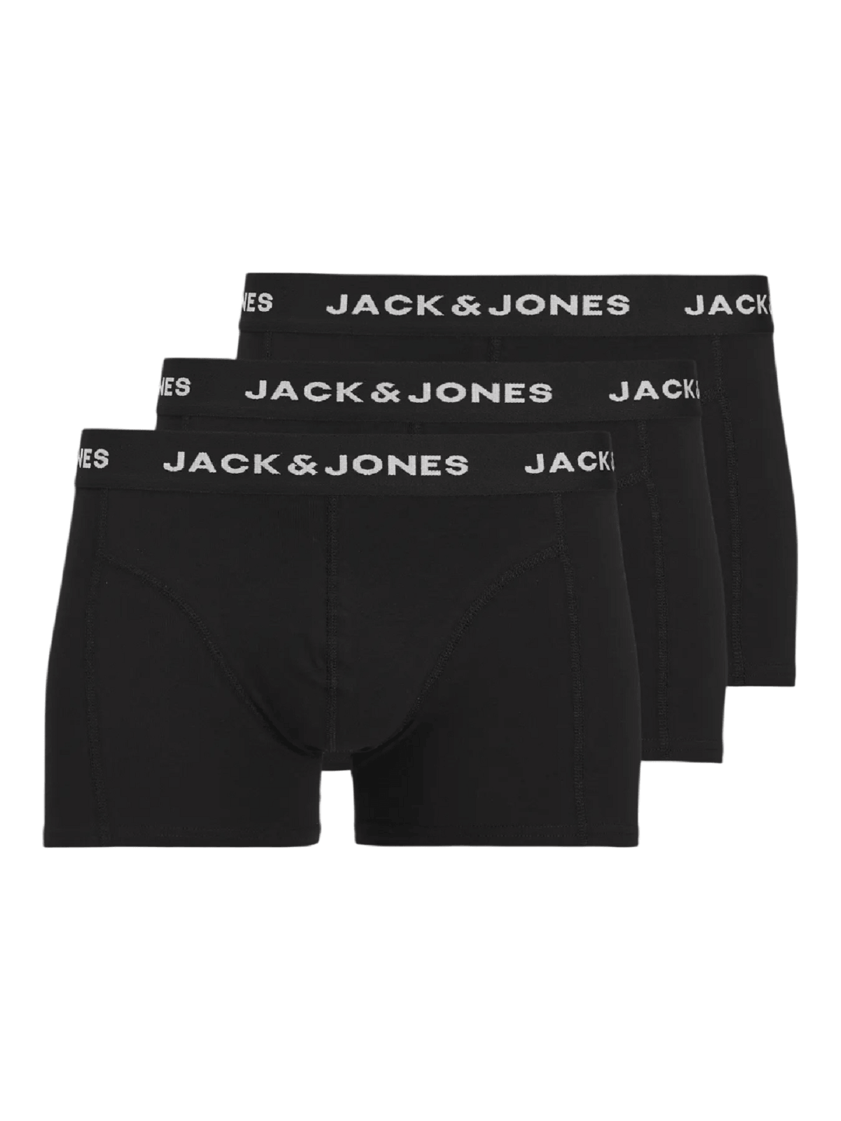 Ανδρικά μποξεράκια shorts 3-pack Trunks Jack&Jones μαύρο χρώμα