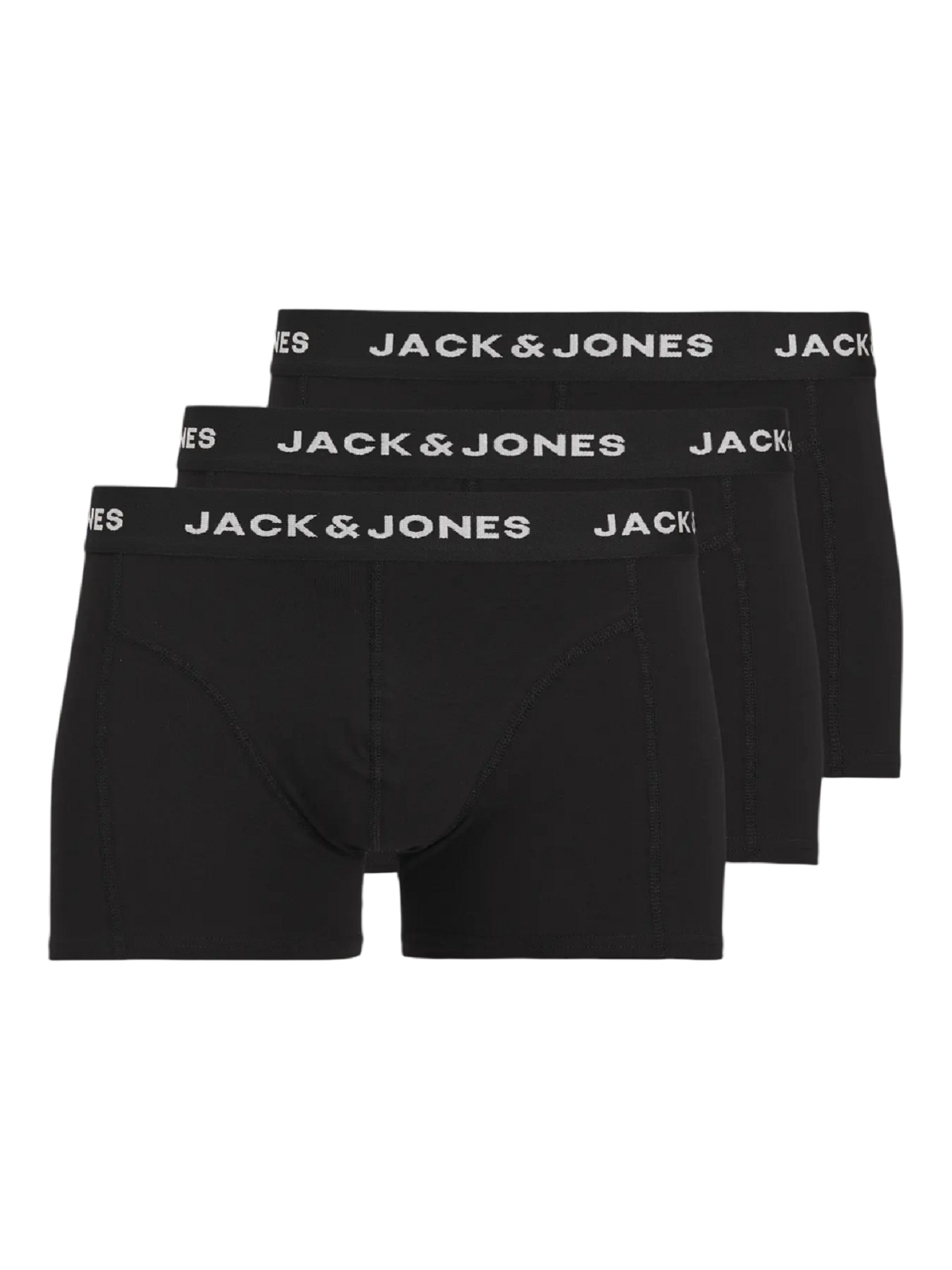 Ανδρικά μποξεράκια shorts 3-pack Trunks Jack&Jones μαύρο χρώμα