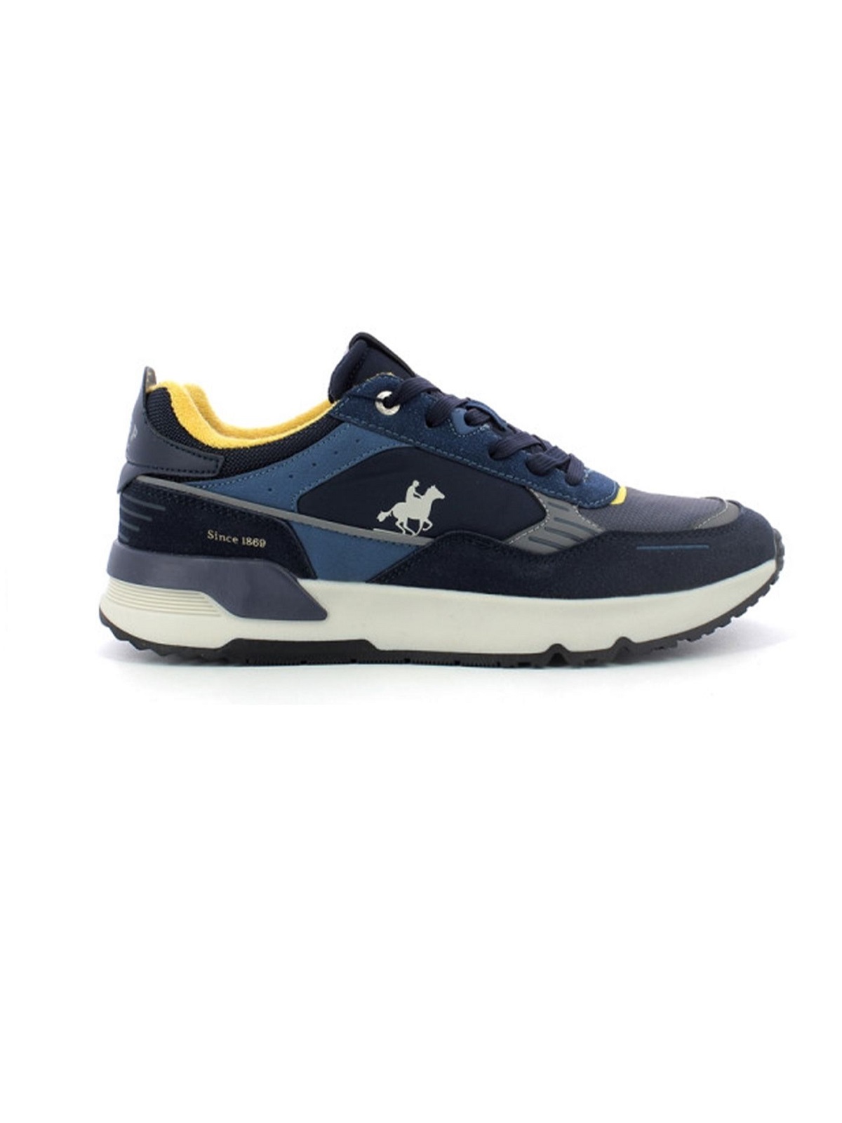 Ανδρικά αθλητικά casual sneakers U.S.GRAND POLO μπλέ χρώμα GPM525200 006 DEEP BLUE