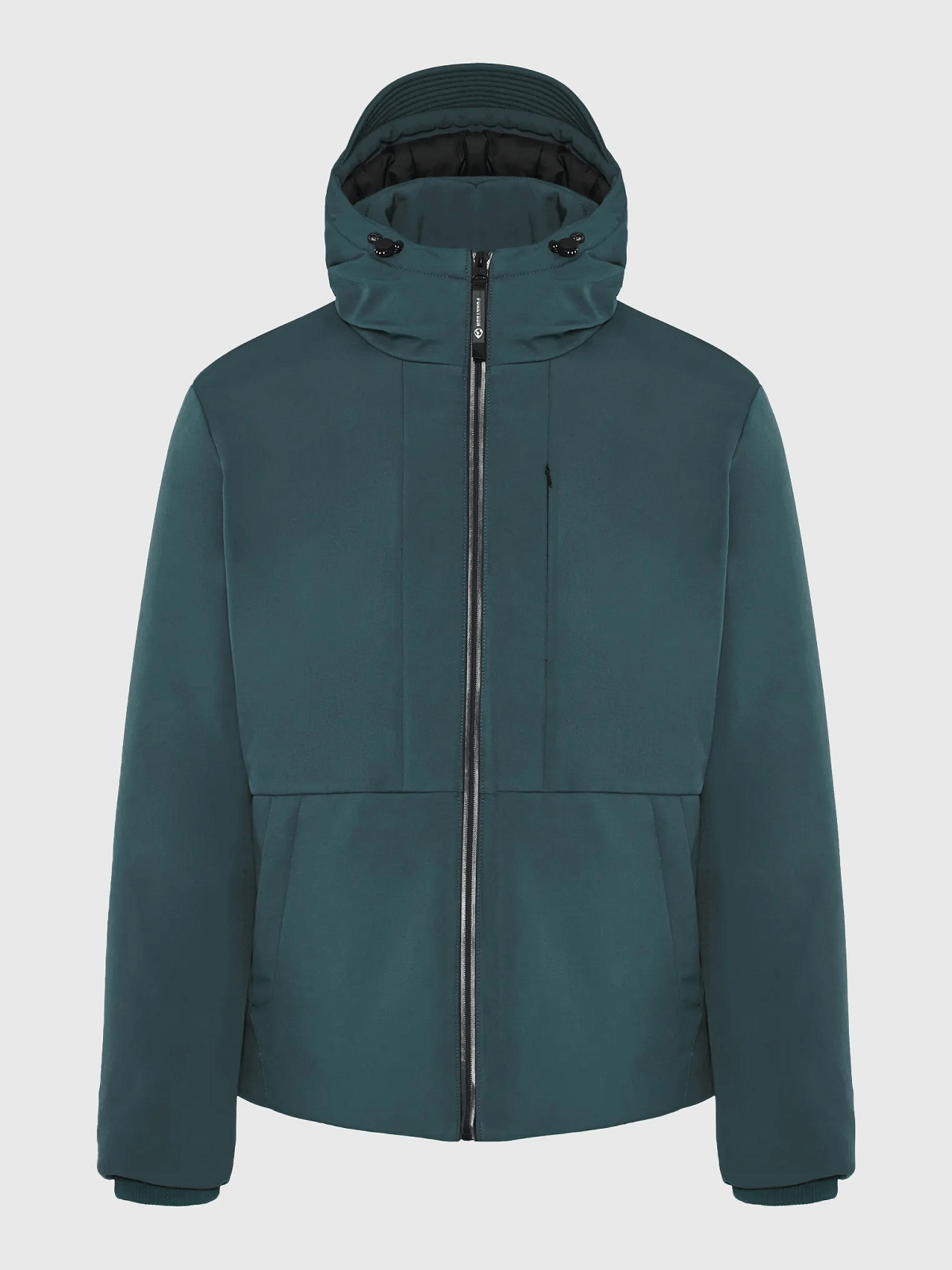 Ανδρικό casual μπουφάν με κουκούλα Funky Buddha πετρόλ χρώμα