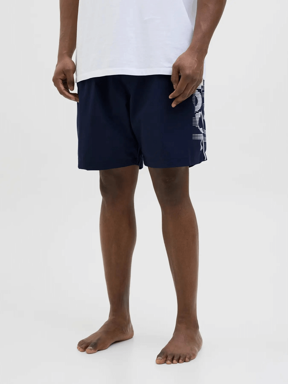 Ανδρικό PLUS SIZE shorts μαγιό Jack&Jones μπλέ χρώμα