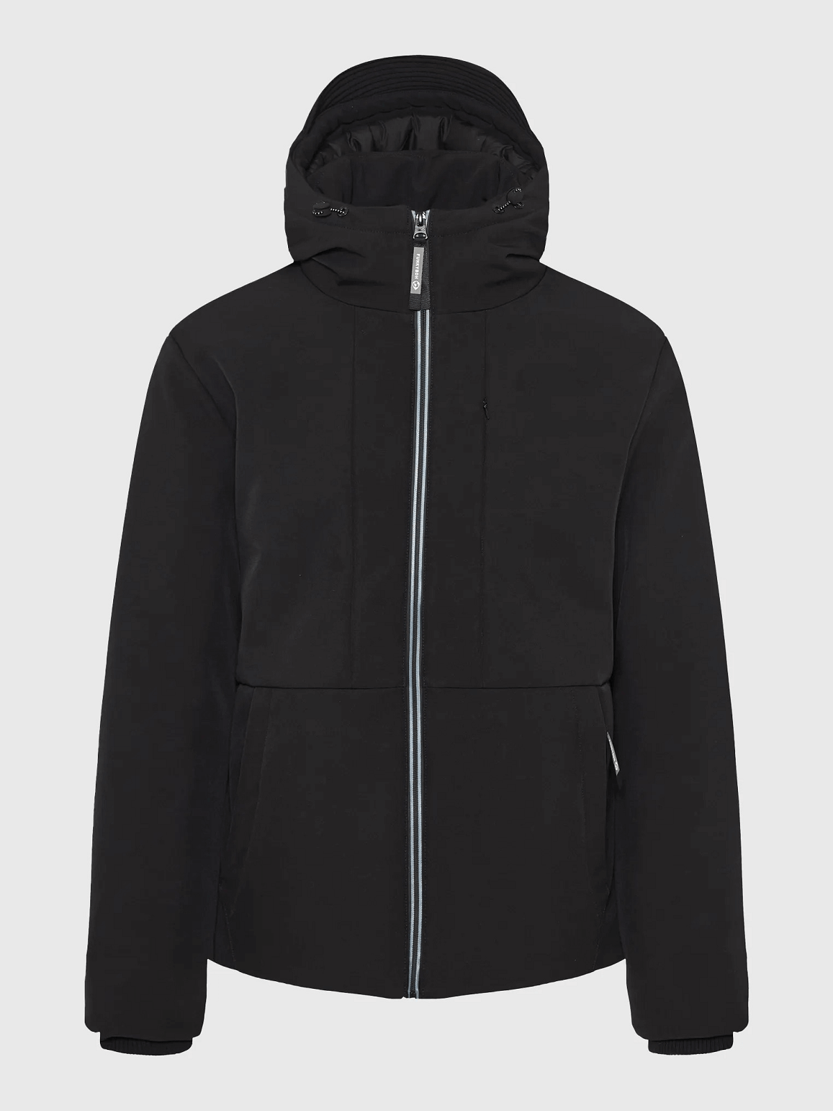 Ανδρικό casual μπουφάν με κουκούλα Funky Buddha μαύρο χρώμα