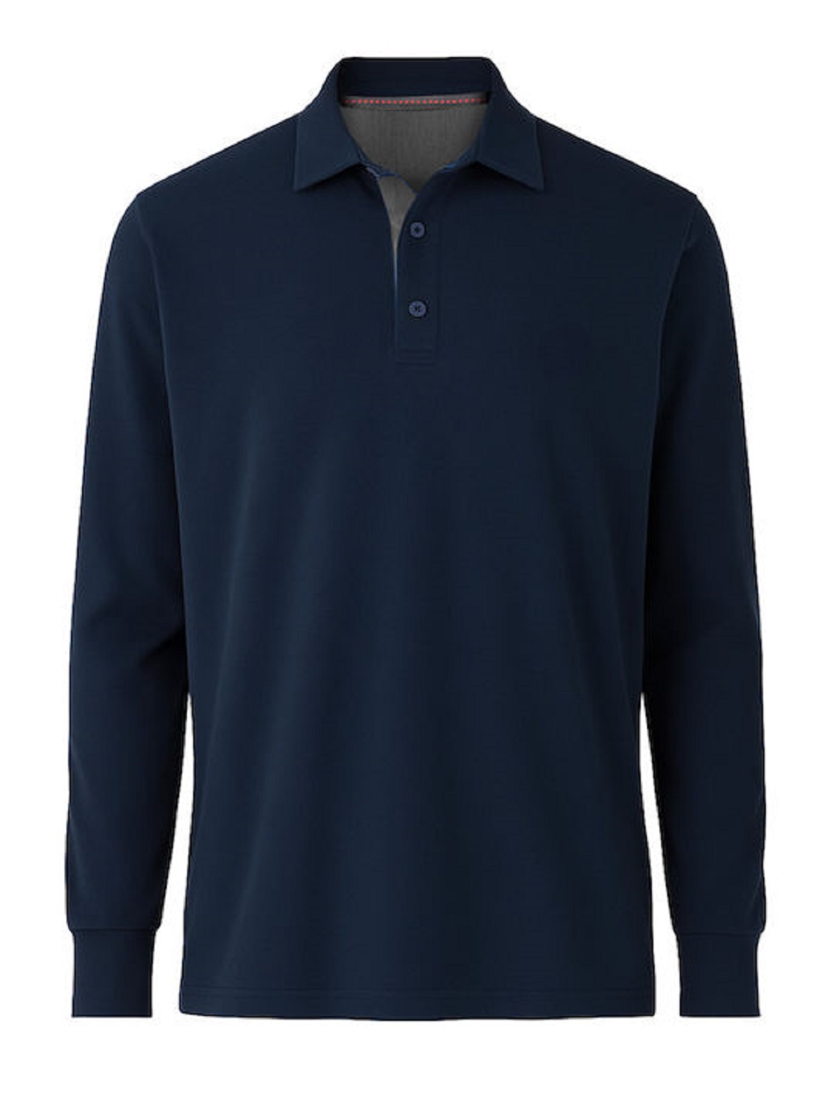 Μακρυμάνικη πόλο μπλούζα GANDY μπλέ χρώμα