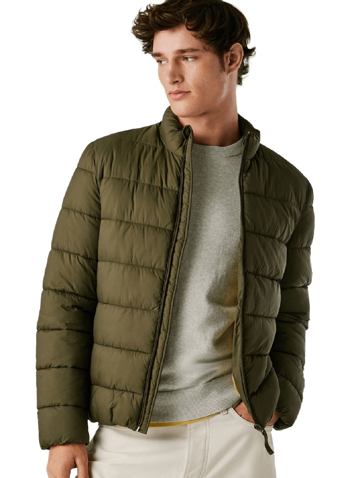 Ανδρικό jacket puffer Pepe Jeans λαδί χρώμα PM4027171 679