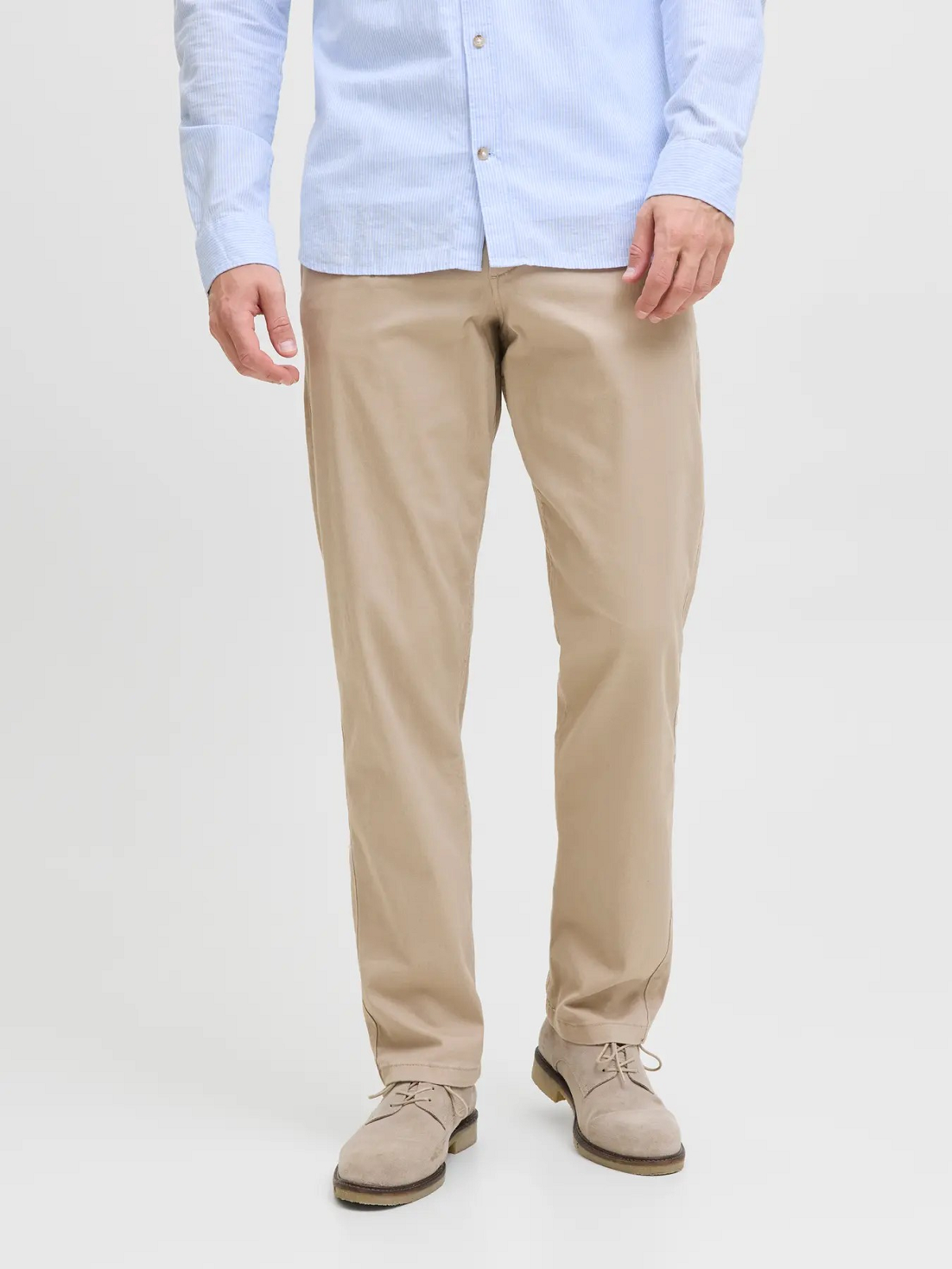Ελαστικό παντελόνι Chinos Slim Fit Jack&Jones μπέζ χρώμα