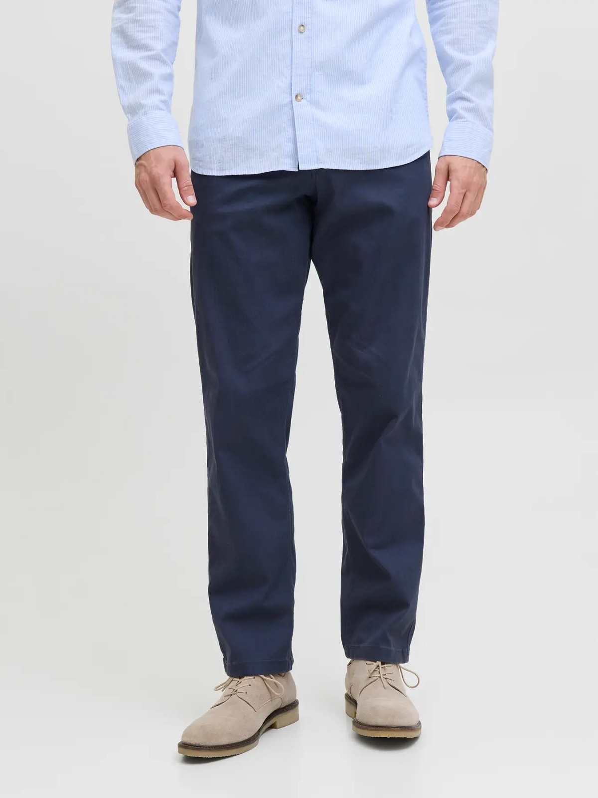 Ελαστικό παντελόνι Chinos Slim Fit Jack&Jones μπλέ σκούρο χρώμα