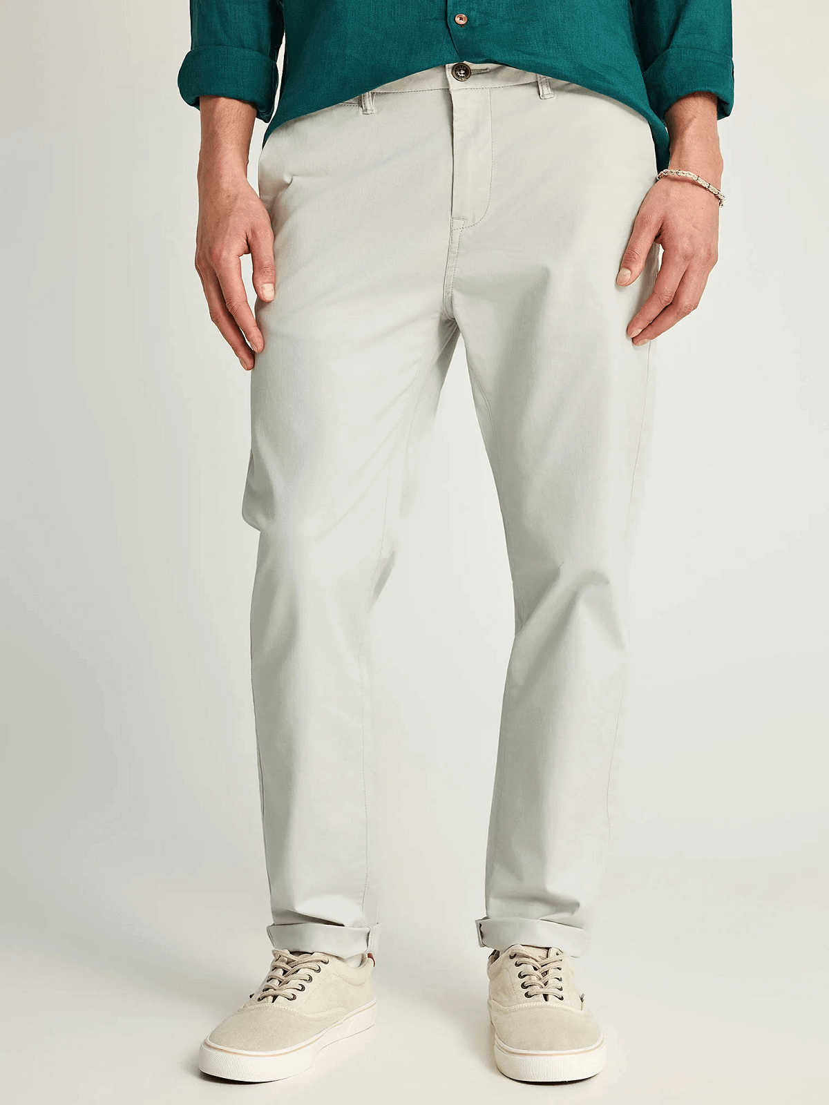 Ανδρικό chino παντελόνι Funky Buddha γκρί πάγου χρώμα