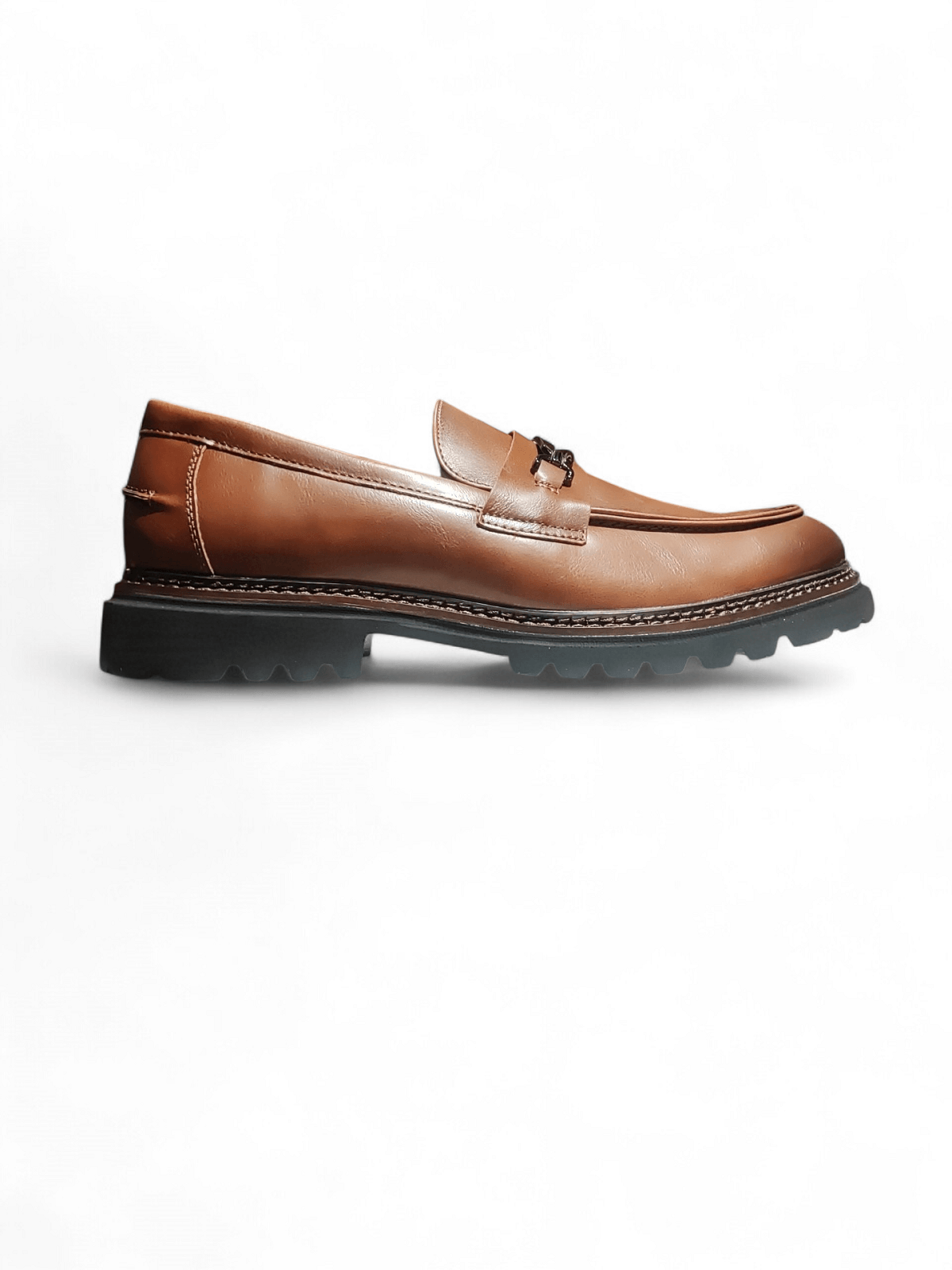 Ανδρικά μοντέρνα LOAFERS DECARSDZ καφέ-ταμπά χρώμα