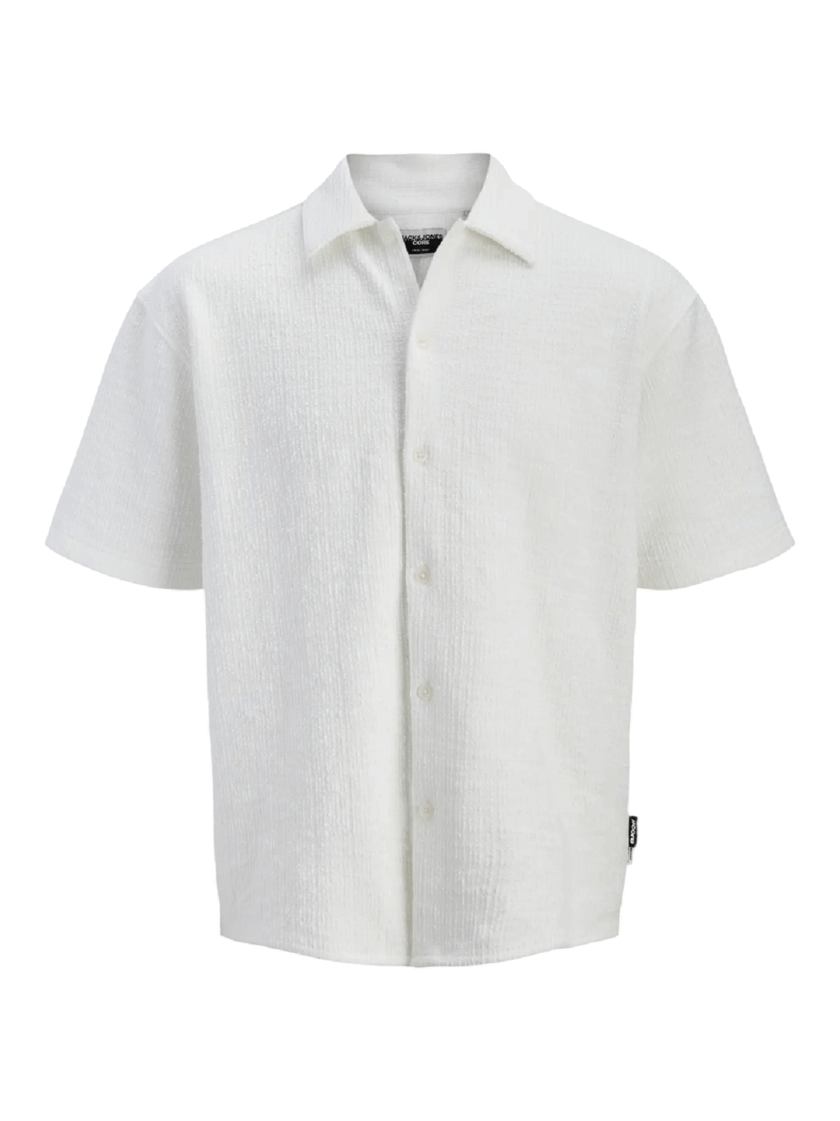 Ελαφρύ κοντομάνικο loose fit πουκάμισο Jack&Jones άσπρο χρώμα