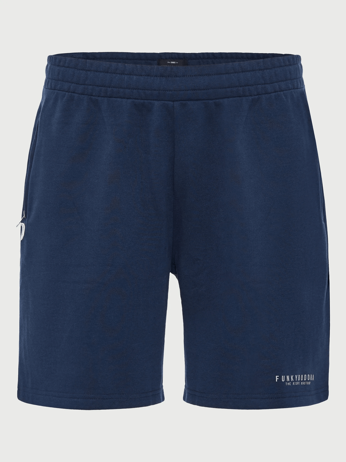 Ανδρική αθλητική βερμούδα με λογότυπο Funky Buddha μπλέ χρώμα