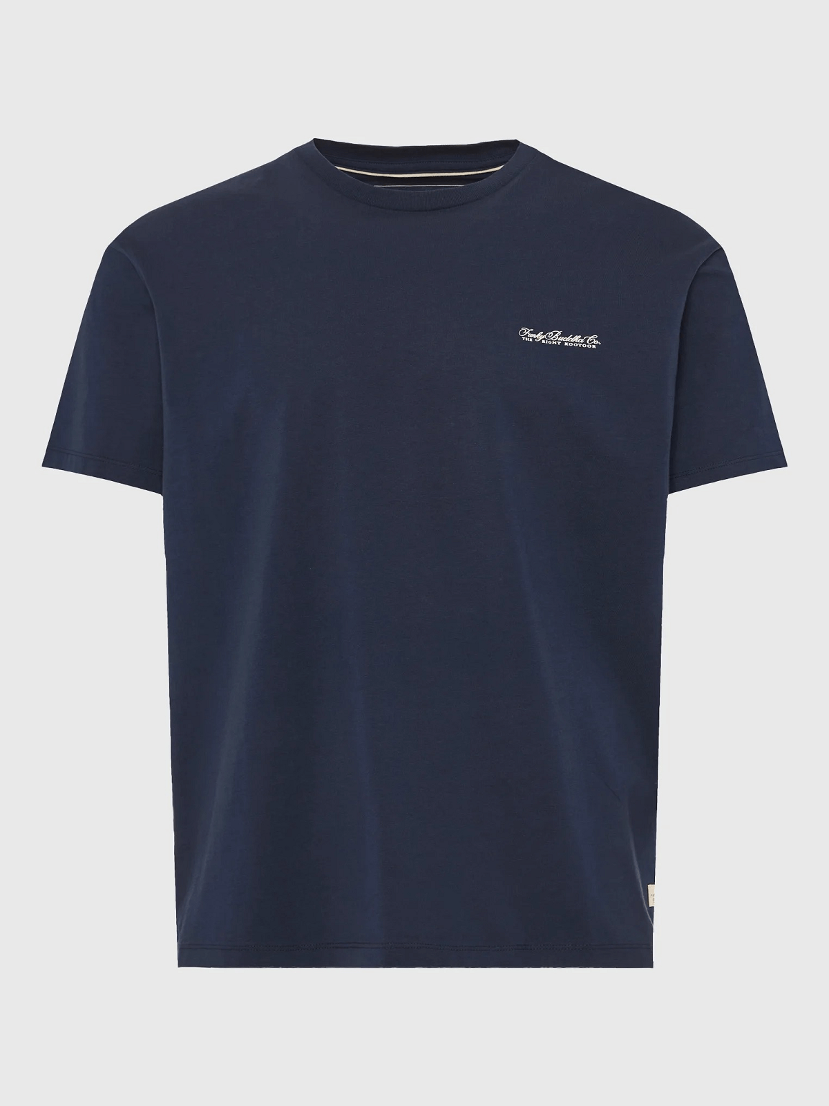 Ανδρικό μονόχρωμο T-shirt Funky Buddha μπλέ χρώμα