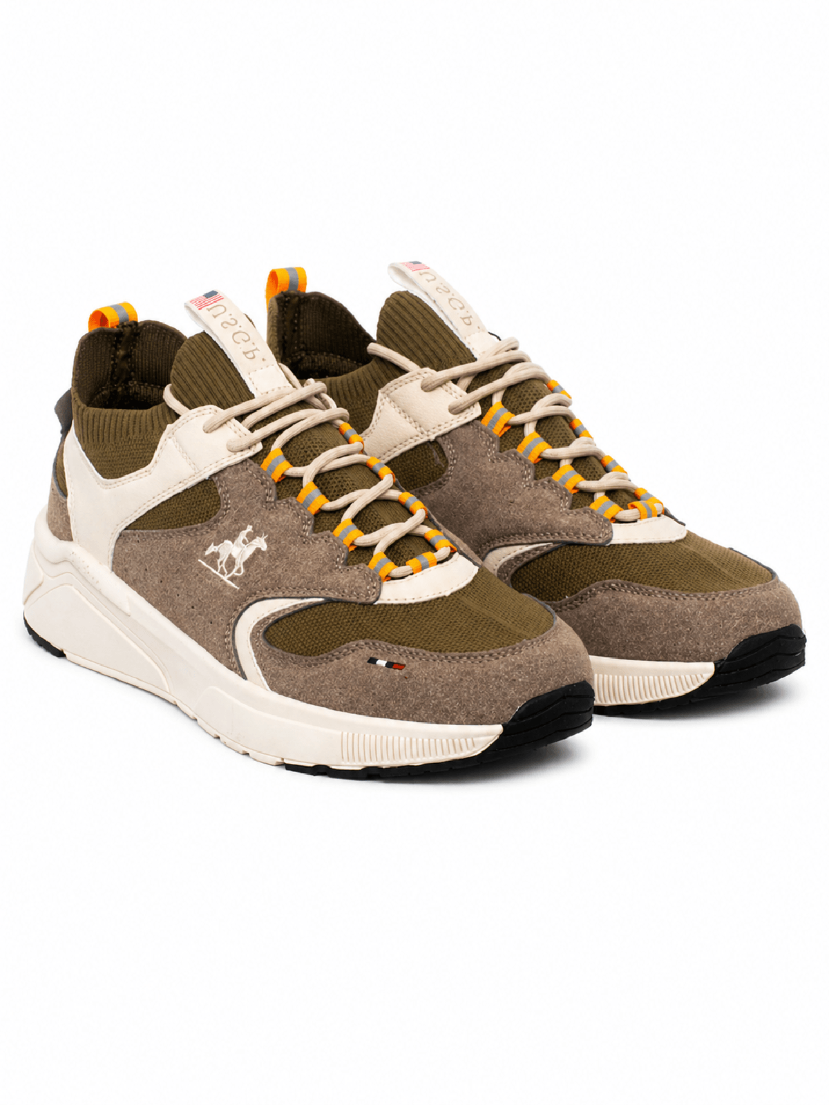 Ανδρικά Sneakers με κορδόνι U.S.GRAND POLO λαδί χρώμα