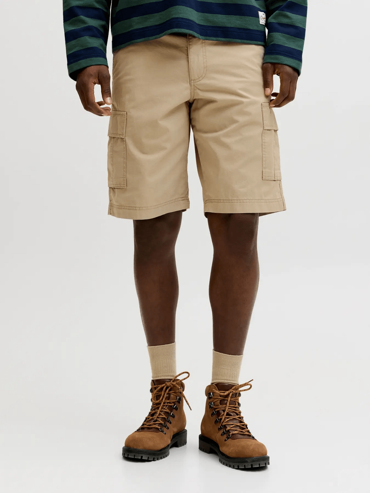 Ανδρική cargo βερμούδα Jack&Jones μπέζ χρώμα