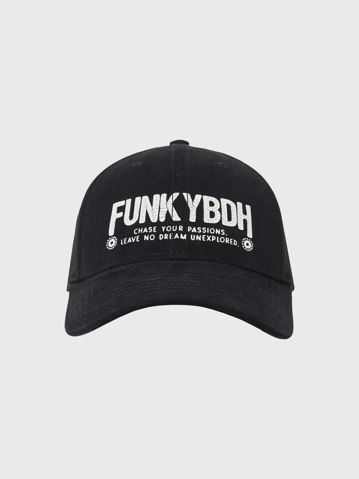 Ανδρικό καπέλο με branded τύπωμα Funky Buddha μαύρο χρώμα