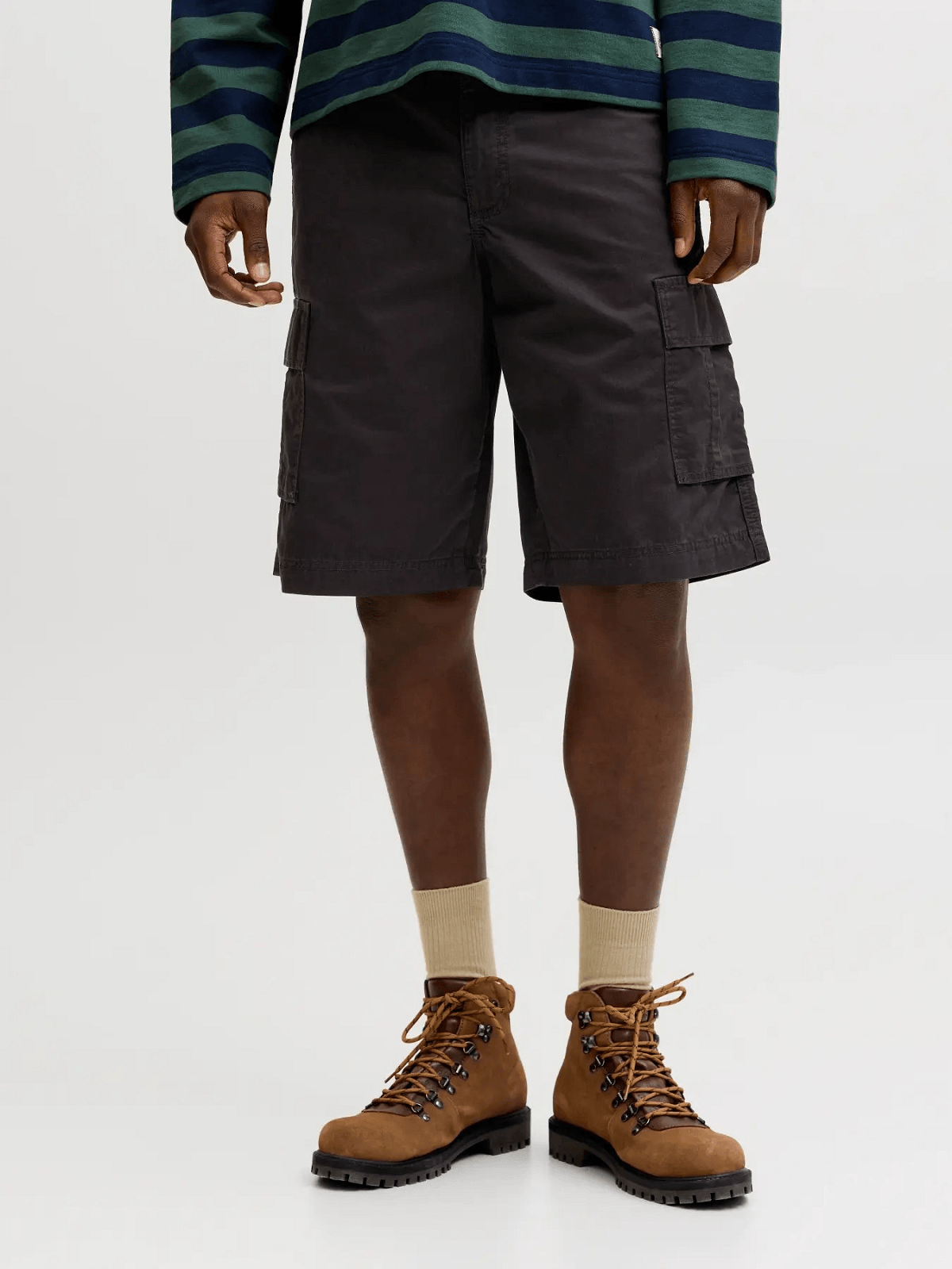 Ανδρική cargo βερμούδα Jack&Jones μαύρο χρώμα