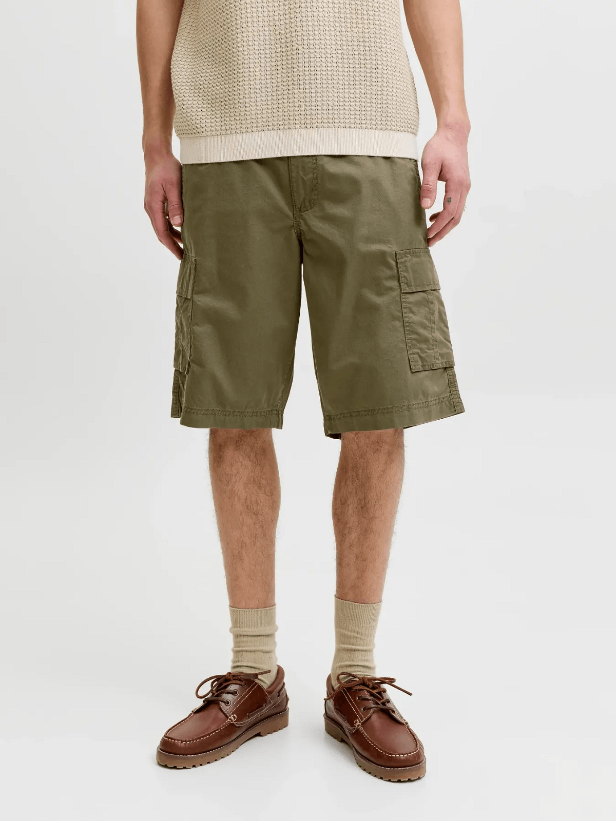Ανδρική cargo βερμούδα Jack&Jones χακί χρώμα