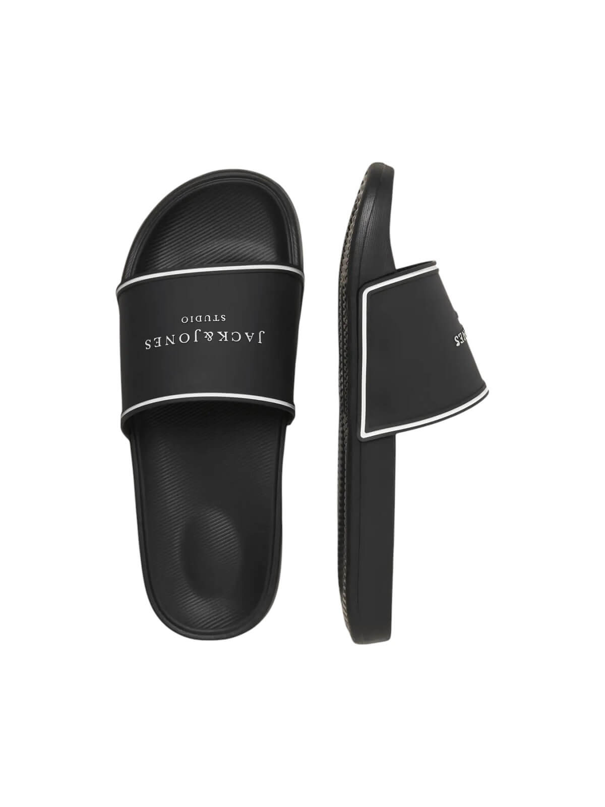 Ανδρικές pool slide σαγιονάρες Jack&Jones μαύρο χρώμα