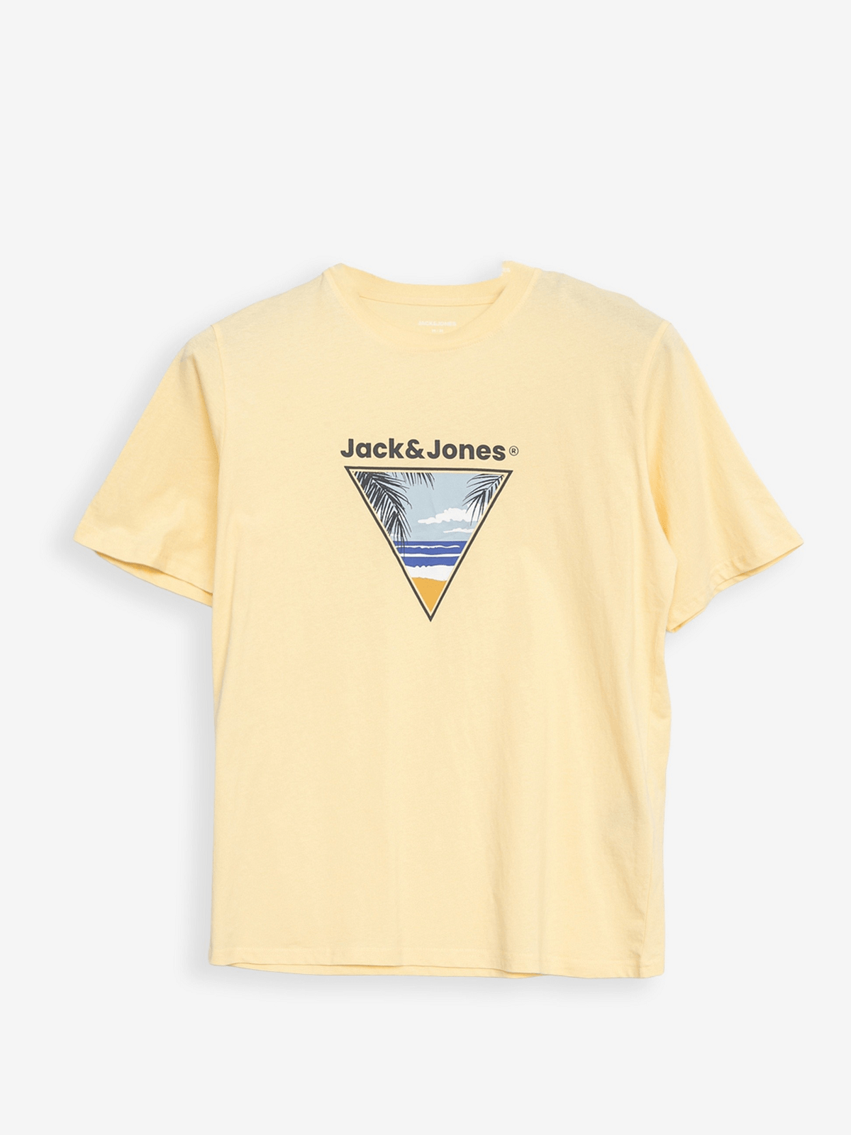 Ανδρικό relaxed t-shirt με τύπωμα  Jack&Jones κίτρινο χρώμα