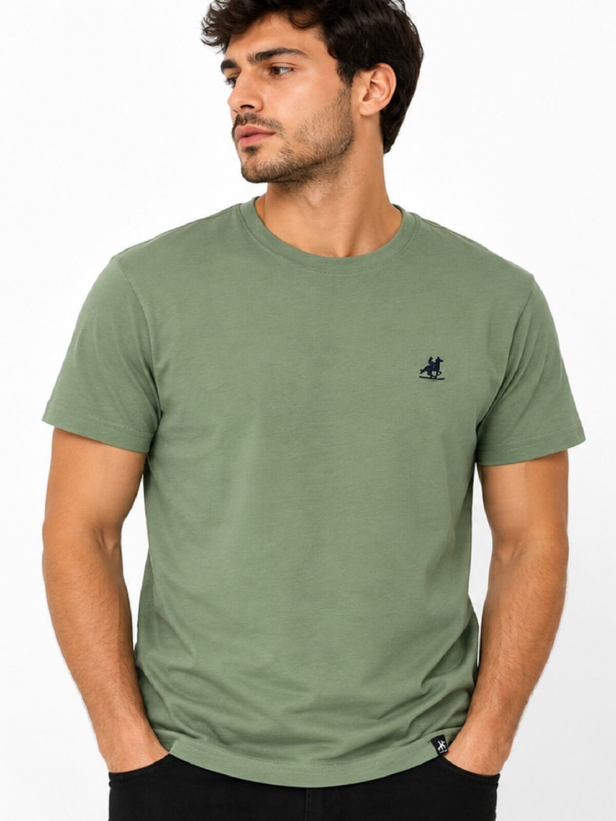 Ανδρικό βαμβακερό t-shirt U.S.GRAND POLO πράσινο χρώμα