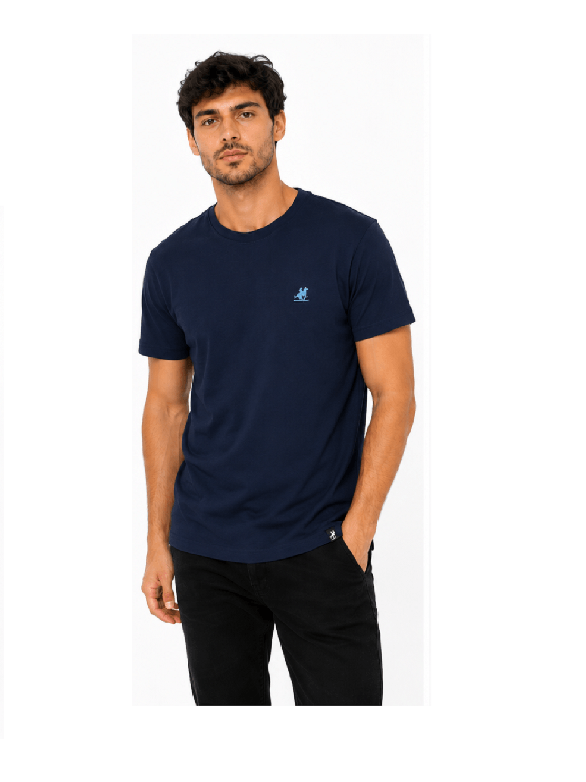 Ανδρικό βαμβακερό t-shirt U.S.GRAND POLO μπλέ χρώμα